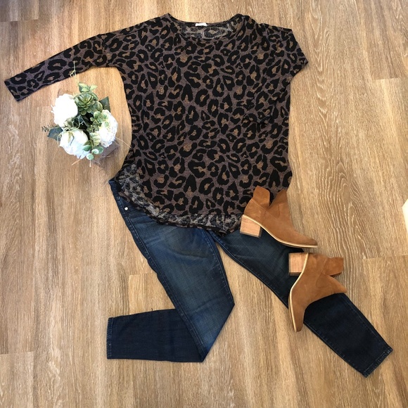 Sweaters - Oversized Leopard Sweater from Blue Door Boutique